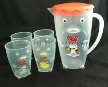 Hot Selling Plastic Water Jar With 4 Cups