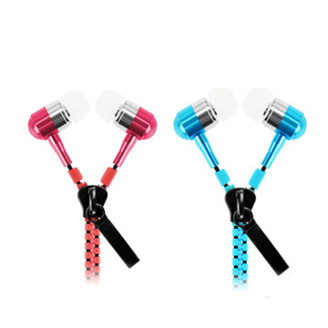 2023 Waterproof Telescopic Zipper Earphones with 3.5mm Plug and 110cm Cable