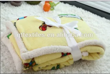 2015 new design 100% polyester printed children coral sherpa fleece blanket