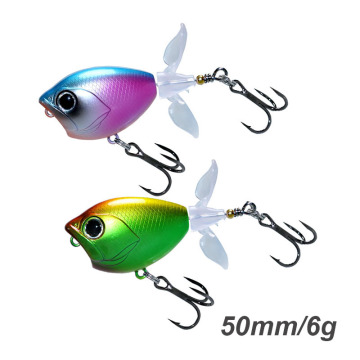 Topwater Rotating Propeller Lures for Bass and Black Fish - 50mm/6g & 60mm/11g Floating Poppers