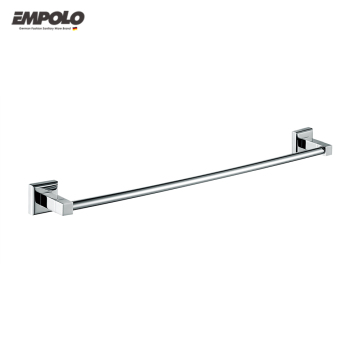 Brass Towel Bar and Chrome Wall-Mounted Towel Rail