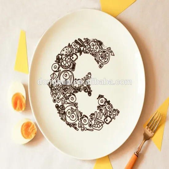 wholesale market creative decal plate ceramic plate