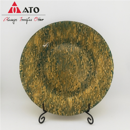 ATO wedding banquet table decoration gold charge plate