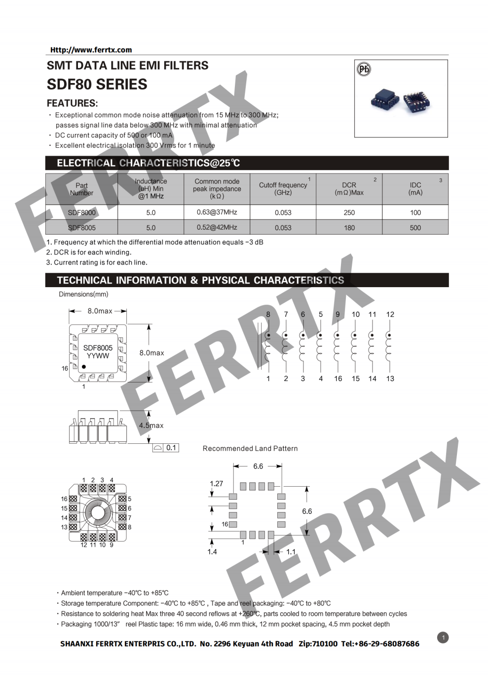 SMD Common Mode Chokes SDF