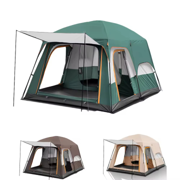 Factory Wholesale: 4-Season, 2-Room Family Waterproof Tent for 8-12 People - Outdoor Camping Polyester Oxford Material