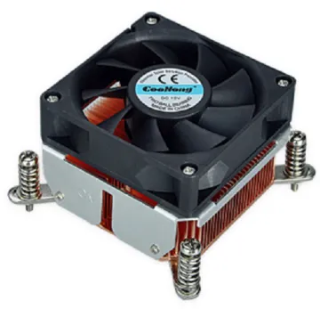 Square CPU cooler power fan with copper base