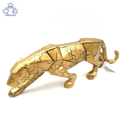 Modern Polyresin Cheetah Figurine Home Décor
