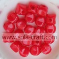 Opaque Acrylic Jelly Square Acrylic Smooth Face Beads