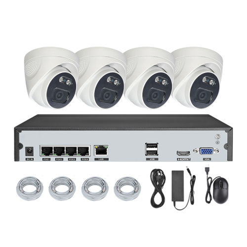 4MP 풀 컬러 POE NVR 보안 카메라 시스템