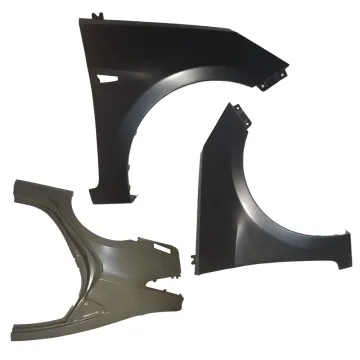 Front Primed Steel Fender Liner Quarter Flares Mudguard Set for Hyundai Verna Accent - Blue