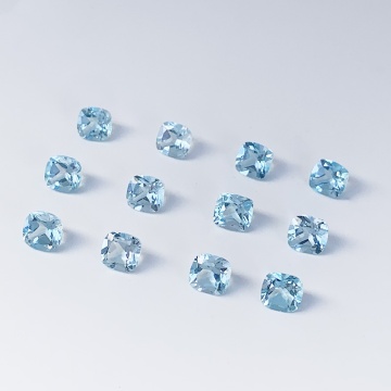 Sky Blue Topaz Square Cut Cushion Loose Gemstones