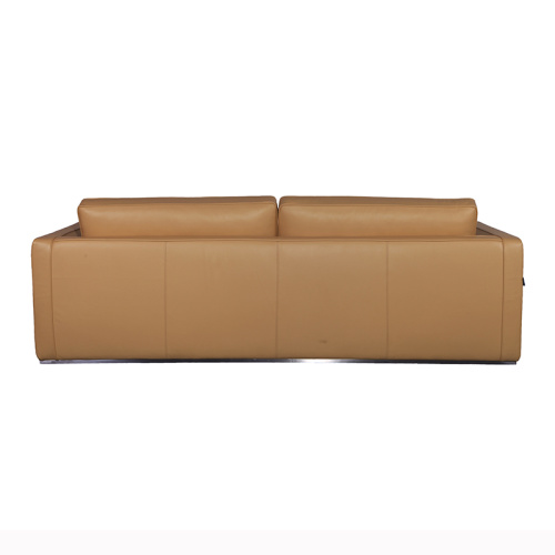 Beige Leather Richard 3 Seater Sofa