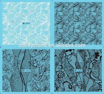 water transfer printing lace nail arts design for beauty nails