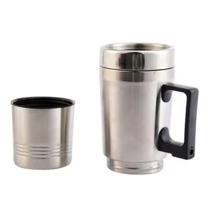 300ML Automobile Heating Adjustable Temperature Car Boiling Electric Kettle Boiling 12V 24V Car Cigarette Lighter Heating Cup