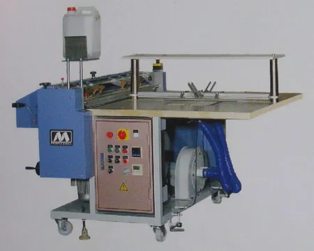 Semi-automatic gluing unit
