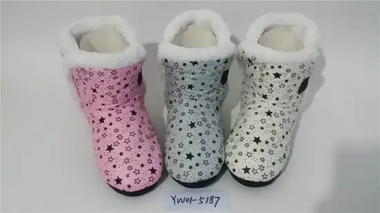 Indoor knitted slipper boots cute pattern