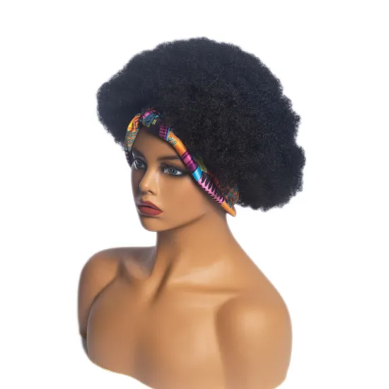 Aishili wholesale synthetic fiber explosion hair wig grip headband wigs for black women