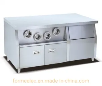 Kitchen Equipment Burger Devices 3 Cup Dispenser 4 Cup Dispenser Working Center Island