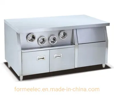 Kitchen Equipment Burger Devices 3 Cup Dispenser 4 Cup Dispenser Working Center Island