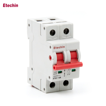 2P Mini ETG1-125 Series Isolator Switch - Low Voltage Disconnector