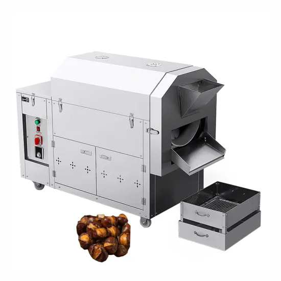 4200W Tea Leaf Nut Peanut Coffee Roaster Machine | Chestnut Groundnut Roasting Fryer Almond Frying Equipment