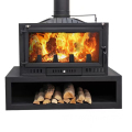 Classic Modern Cast Iron Wood Pellet Fireplace for Home Use