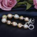 Desain Baru Baroque Freshwater Pearl Necklace Bracelet Sets