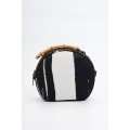 Yi Nar Nakış Bambu Saplı Crossbody Çanta