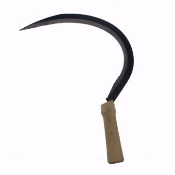General Purpose Tempered Steel Long Handle Garden Sickle: A Robust Handheld Tool for Farming and Grass Cutting