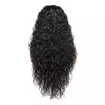 China supplier wholesale frontal custom wigs 100%transparent lace water wave human hair wigs curly wig hair brazilian human hair