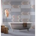 Piastrelle da parete in ceramica per bagno con design in tessuto da 300 * 800 mm