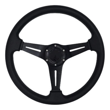 14 Inch 350mm PU Leather Car Racing Steering Wheel Aluminum Alloy Deep Dish for Sports and Drifting