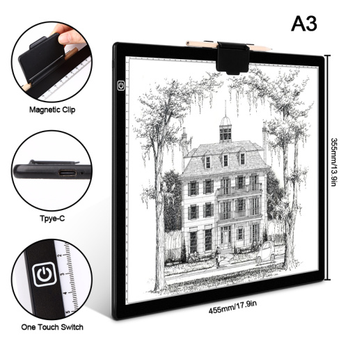 Suron A3 LED Light Pad pour la peinture au diamant