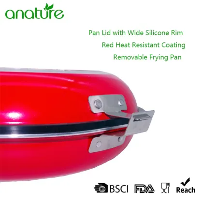 Economic Double Side Nostick Red Frying Pan