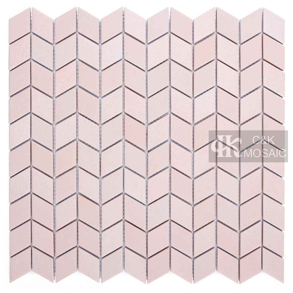 Pink Glass Mosaic Tile