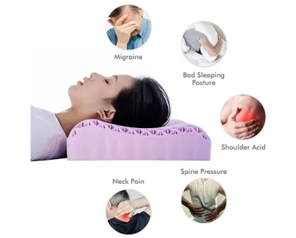 Purple Contour Pillow with Cooling Grid