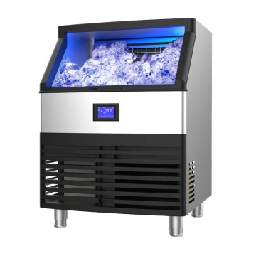 Stainless Steel Commercial Undercounter Ice Maker with 90LBS Storage and Auto Cleaning