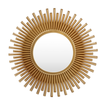 Personalized High-End One-Sided Circle Gold Sublimation Glass Decor Mirrors for Bedroom