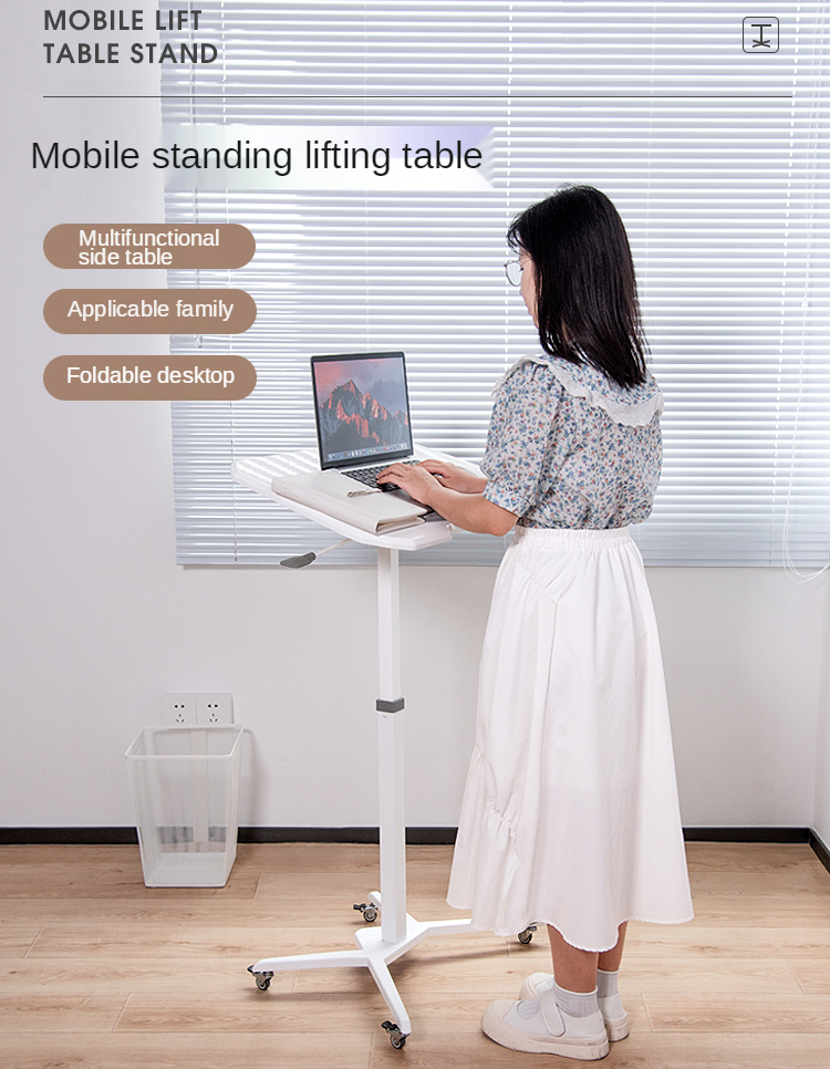 Laptop Foldable Adjustable Rolling Laptop Desk