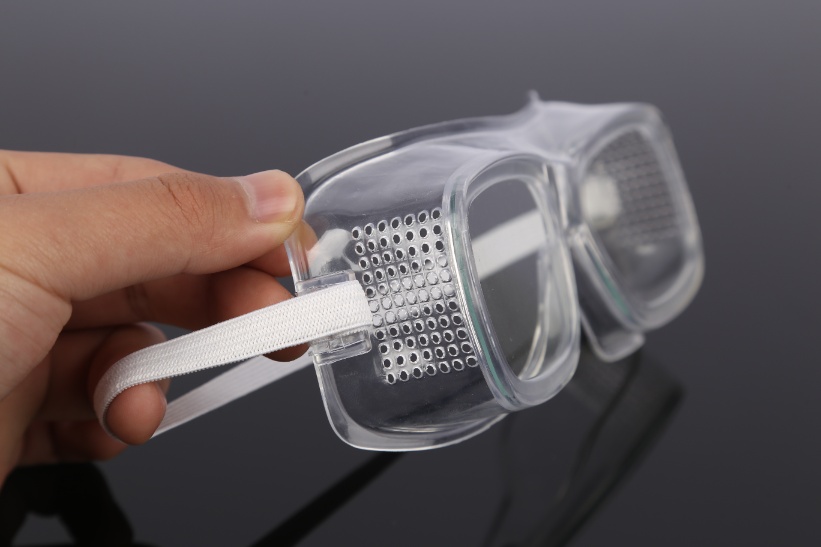 Clear ventilated protective glasses