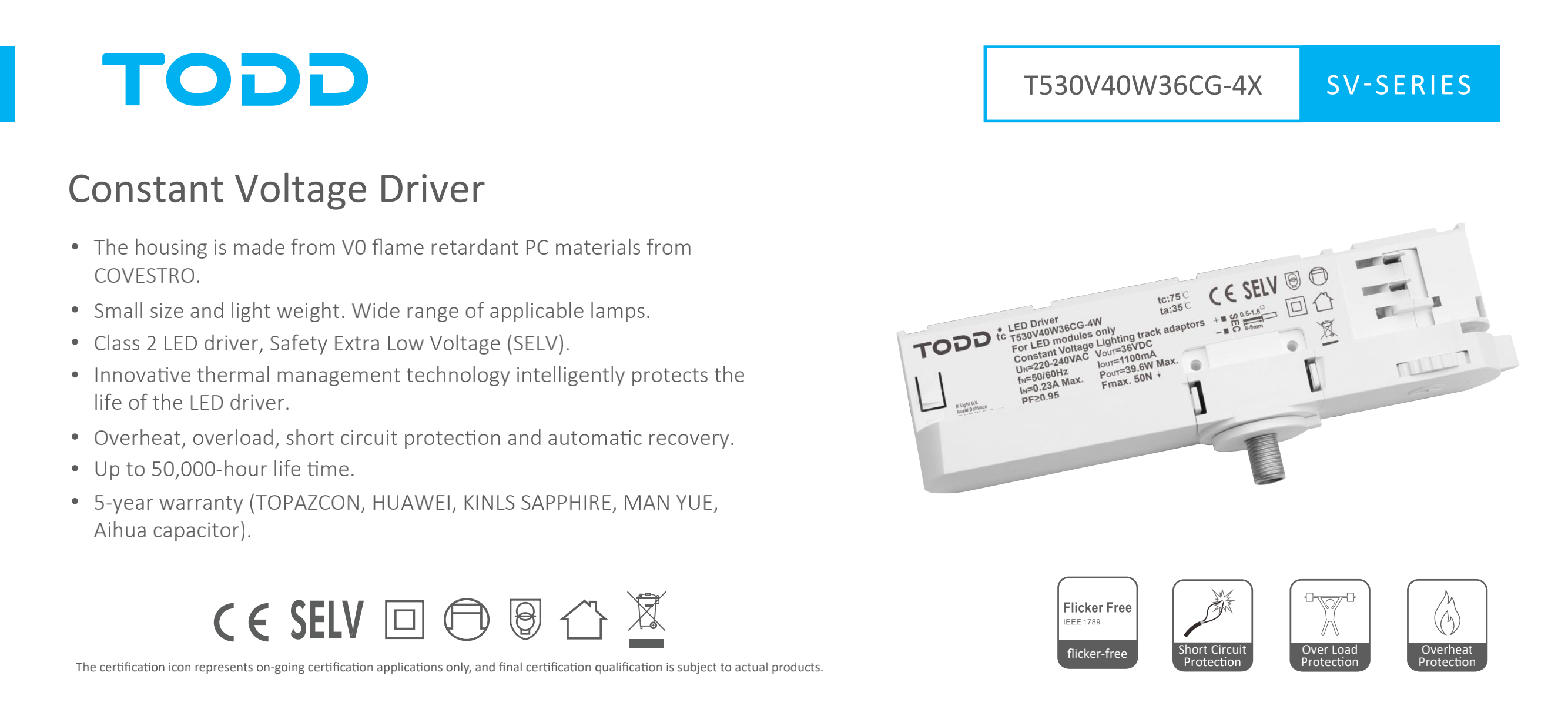 led driver T530V40W36CG-4X