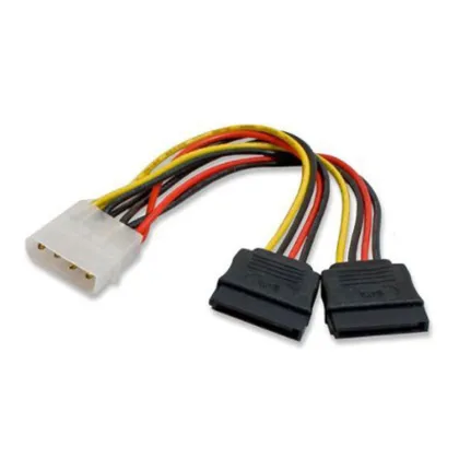 Molex to SATA Power Y Splitter Cable