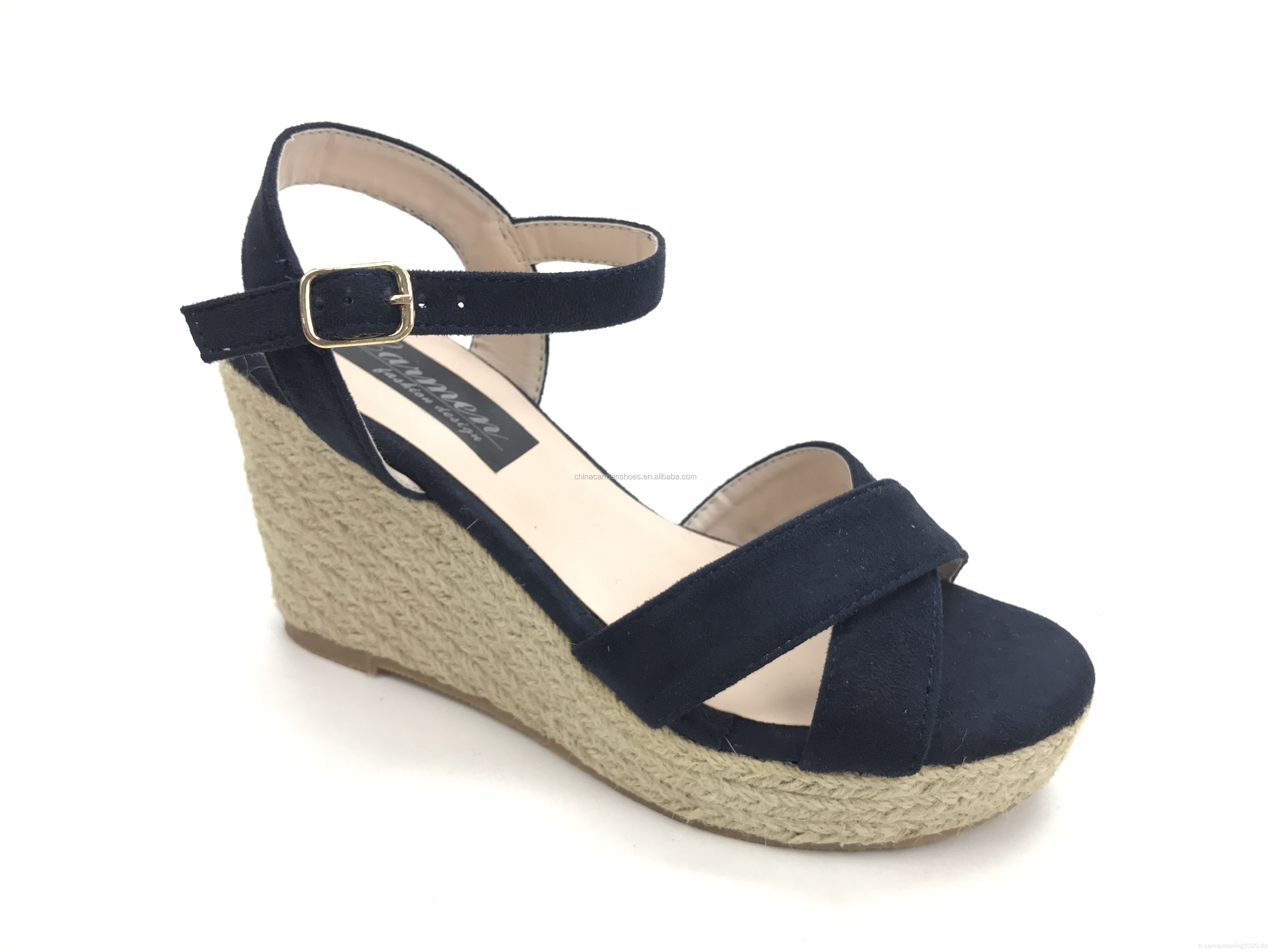 Plateforme de sandales en coin pour femmes chaussures de mode