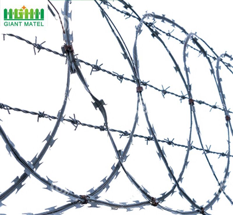 Galvanized Sharp Razor Barbed Wire High Security