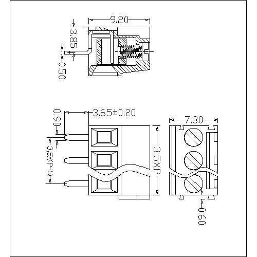 AT302V-3.5XXX-A PCB Screw Terminal Block 