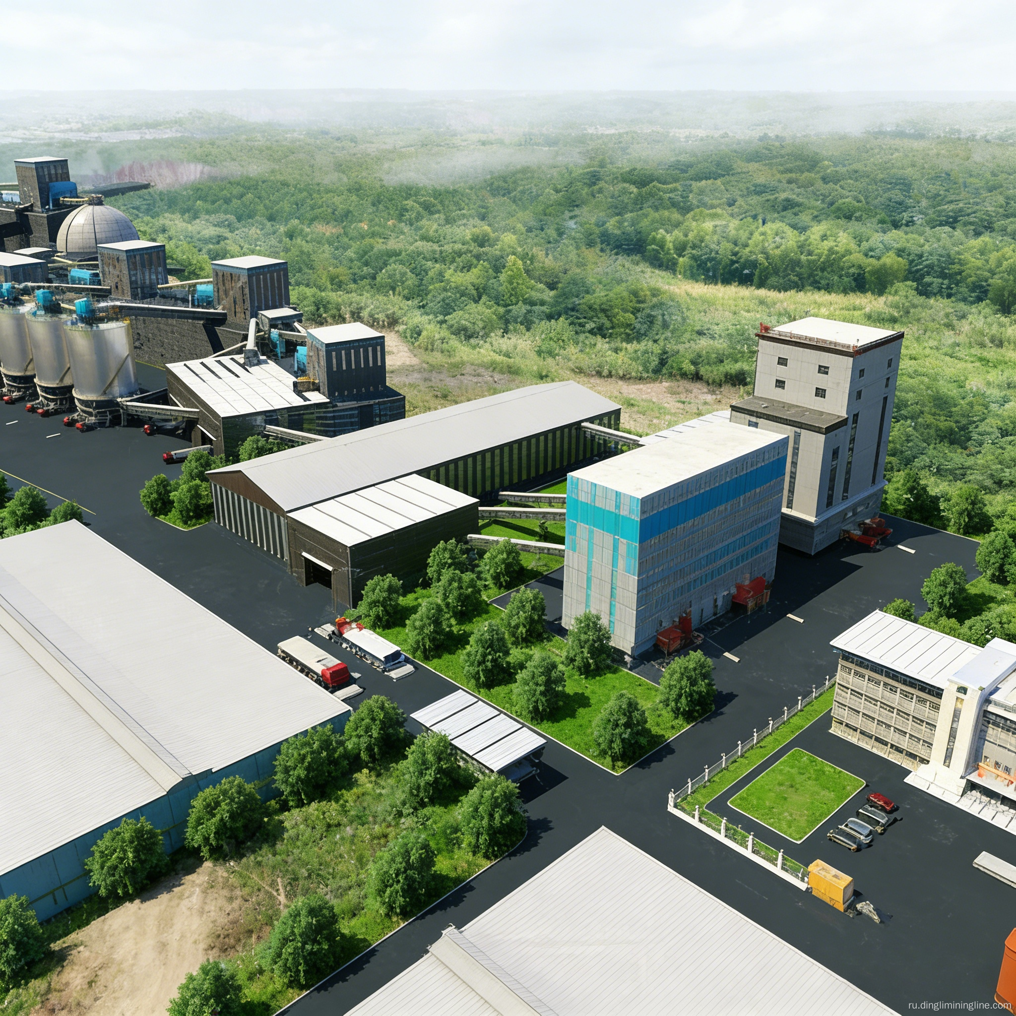 Схема проектирования линии по производству нерудных материалов «шесть в одном»