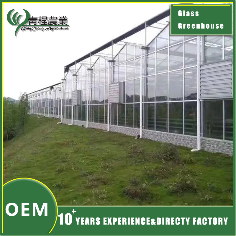 Glass Greenhouse With Shade Systems