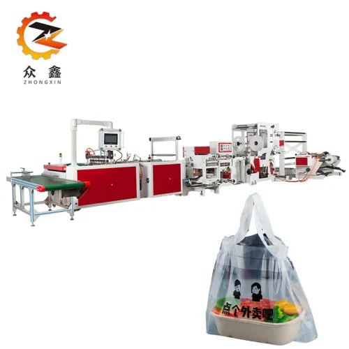 Zhongxin Biodegradable Rope Threading Shoebox Plastic Bag Making