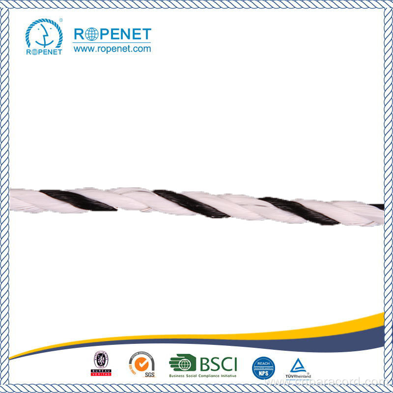 White Color Electric Fence 3 Strands Twisted Rope