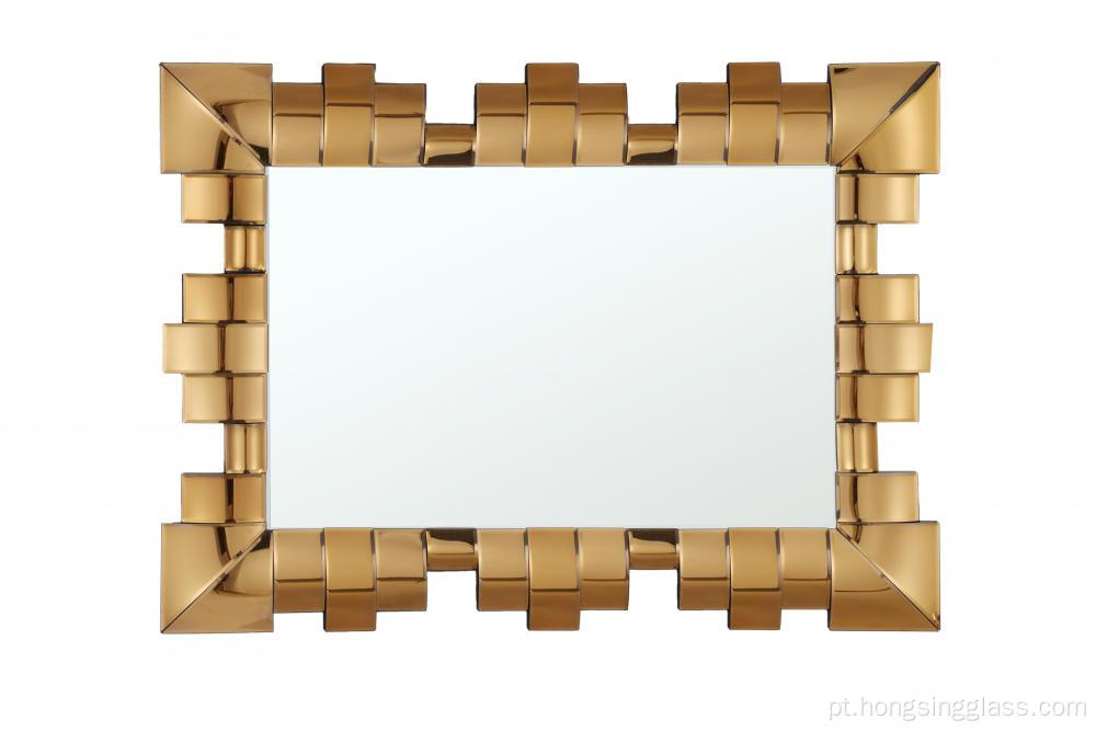 espelho retangular tridimensional